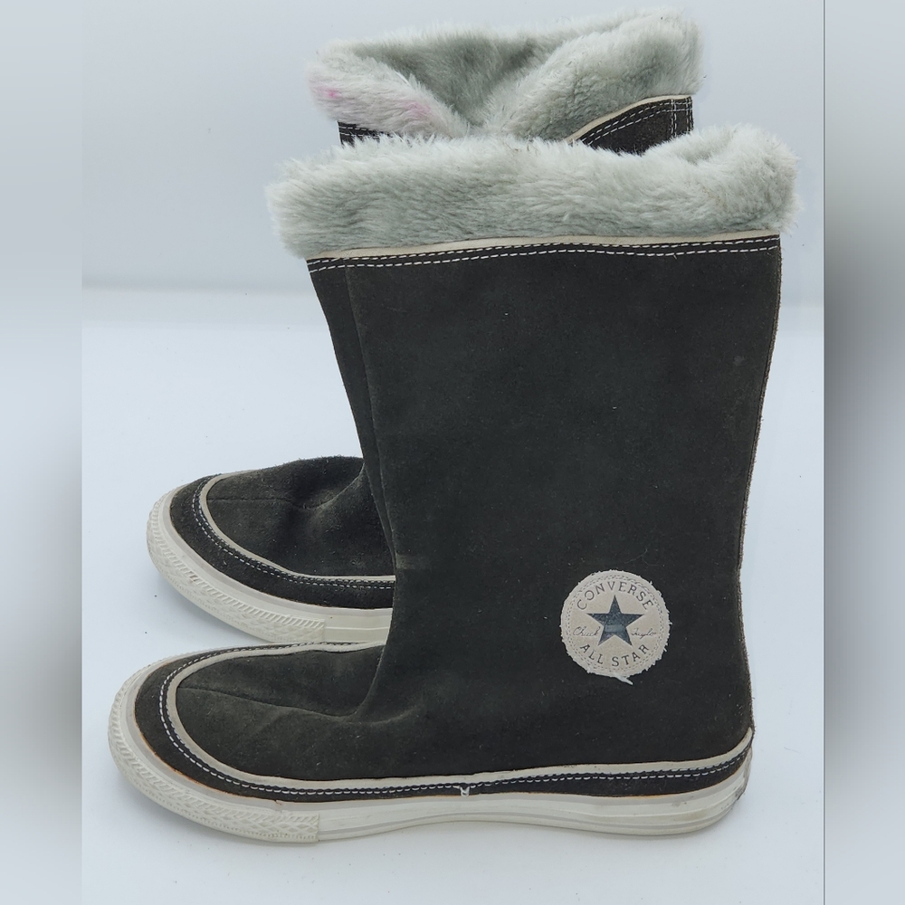 Converse All Star Faux Fur Lined‎ Gray Suede Winter Boots